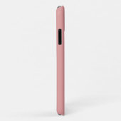 Coques Case-Mate iPhone Bordure de coeur floral blanc rose (Dos/Droite)