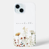 Coques Case-Mate iPhone Bordure Fleur sauvage d'été personnalisée (Verso)