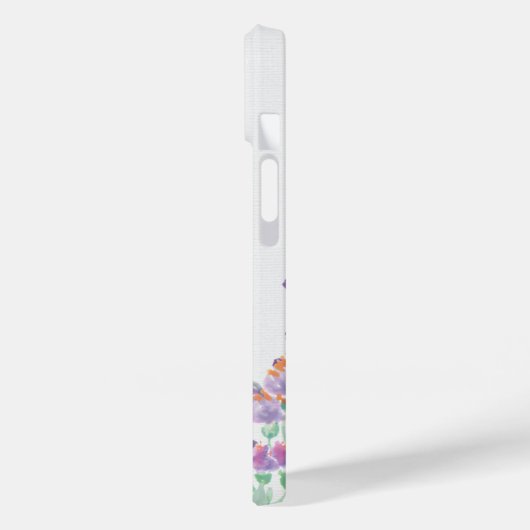 Coques Case-Mate iPhone Bordure florale et papillon (Verso / Gauche)