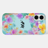 Coques Case-Mate iPhone Bordure Florale Tropicale Esthétique d'Été (Verso (horizontal))