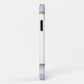 Coques Case-Mate iPhone Bordure Lavande et Fleurs Blanches (Dos/Droite)