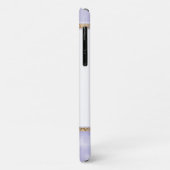 Coques Case-Mate iPhone Bordure Lavande et Fleurs Blanches (Dos/Gauche)