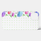 Coques Case-Mate iPhone Bordure motif aquarelle verticale transparente (Verso (horizontal))