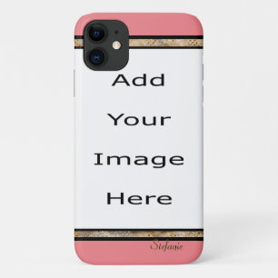 Case-Mate iPhone Case Bordure saumon & Gold Gem