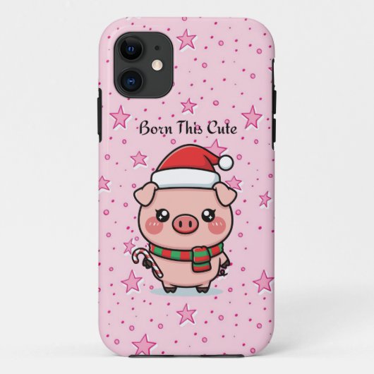 Coques Case-Mate iPhone Born This Cute | Cute Mini Pig iPhone 11 Case (Dos)