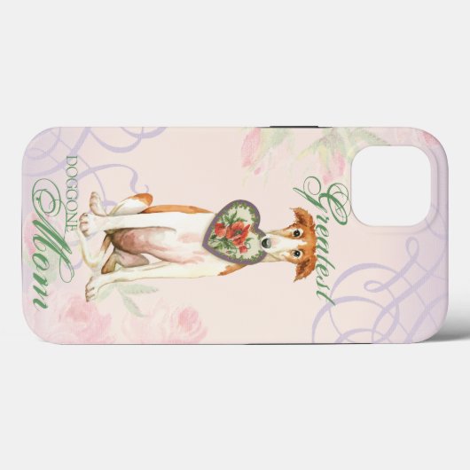 Coques Case-Mate iPhone Borzoi Heart Maman (Verso (horizontal))