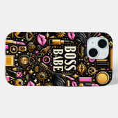 Coques Case-Mate iPhone Boss Babe' Boss Baddie Téléphone Boss pour iPhone (Verso (horizontal))