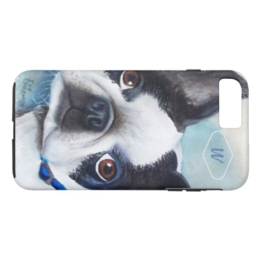 COQUES Case-Mate iPhone BOSTON NOIR ET BLANC TERRIER (Dos (Horizontal))