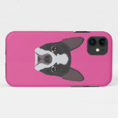 Coques Case-Mate iPhone Boston rose Terrier (Dos (Horizontal))