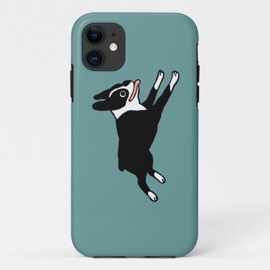 Coques Case-Mate iPhone Boston Terrier en course - Couleur personnalisable (Dos)