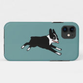 Coques Case-Mate iPhone Boston Terrier en course - Couleur personnalisable (Dos (Horizontal))