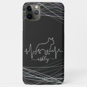 Coques Case-Mate iPhone Boston Terrier est le Cool Heartbeat Minimal Chien (Dos)