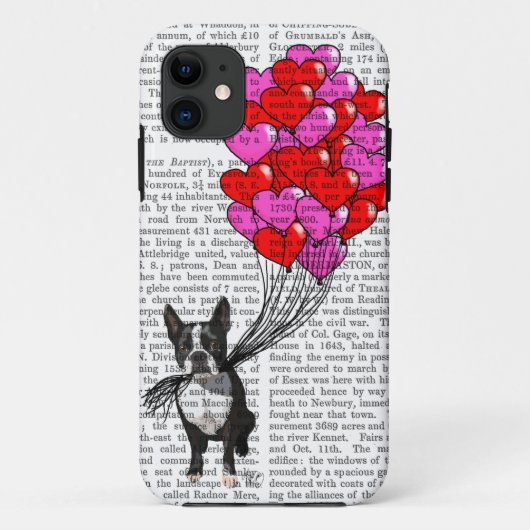 Coques Case-Mate iPhone Boston Terrier et ballons (Dos)