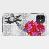 Coques Case-Mate iPhone Boston Terrier et ballons (Dos (Horizontal))