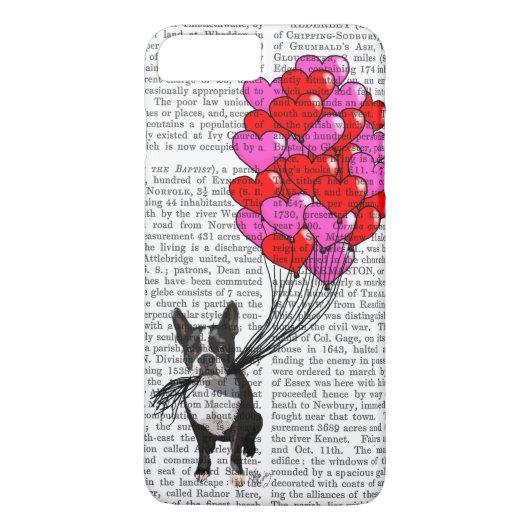 Coques Case-Mate iPhone Boston Terrier Et Ballons (Dos)