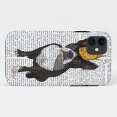 Coques Case-Mate iPhone Boston Terrier et couronne (Dos (Horizontal))