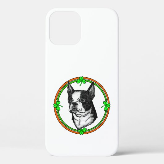 Coques Case-Mate iPhone Boston Terrier St Patrick's Day (Verso)