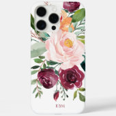 Coques Case-Mate iPhone Botanique Aquarelle Rustique avec Monogramme (Verso)