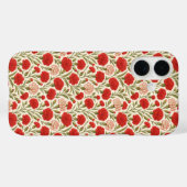 Coques Case-Mate iPhone Botanique esthétique carnation rouge florale (Verso (horizontal))
