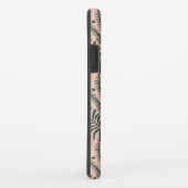 Coques Case-Mate iPhone Botanique Feuilles et Monogramme rose (Dos/Droite)
