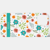 Coques Case-Mate iPhone Botanique Moderne Blanc Floral Nom de la fille (Verso (horizontal))