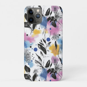 Case-Mate iPhone Case Botanique Moderne en Magenta Bleu & Moutarde