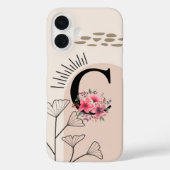 Coques Case-Mate iPhone Botanique Rétro avec nom 1er Capital C (Verso)