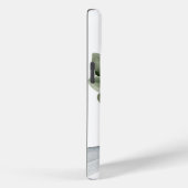 Coques Case-Mate iPhone Botanique Vert Argent Ruban Personnalisé (Verso / Droite)