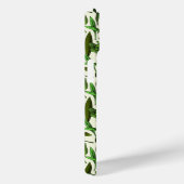 Coques Case-Mate iPhone Botanique vert monogramme moderne (Verso / Droite)