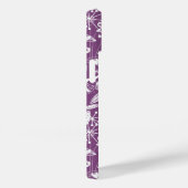 Coques Case-Mate iPhone Botanique violet monogramme (Verso / Droite)