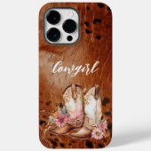 Coques Case-Mate iPhone Botte Brown noire occidentale (Verso)