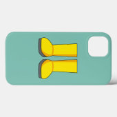 Coques Case-Mate iPhone Botte de pluie en caoutchouc jaune (Verso (horizontal))