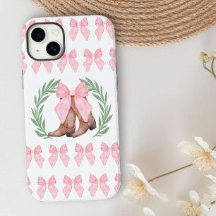 Coque Pour iPhone 14 Plus Bottes de cowgirl Couronne de laurier et rubans ro