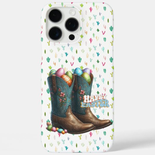 Coques Case-Mate iPhone Bottes d'oeufs du Texas/sud-ouest de Pâques (Verso)