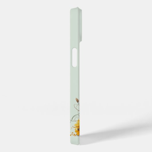 Coques Case-Mate iPhone Bottes et tournesols pour fille Monogramme (Verso / Droite)