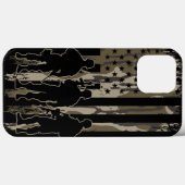 Coques Case-Mate iPhone Bottomland Camo drapeau américain et soldats (Verso (horizontal))