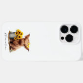 Coques Case-Mate iPhone Bouche de tournesol de vache Highland (Verso (horizontal))