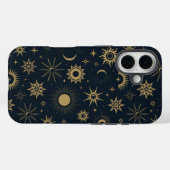Coques Case-Mate iPhone Boucle céleste dorée (Verso (horizontal))