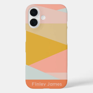 Coques iPhone 16 Boucle de couleur diagonale Pastels personnalisées