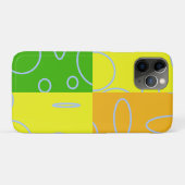 Coques Case-Mate iPhone Boucle géométrique jaune orange vif (Dos (Horizontal))