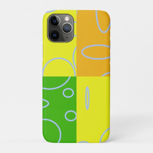 Coques Case-Mate iPhone Boucle géométrique jaune orange vif (Dos)