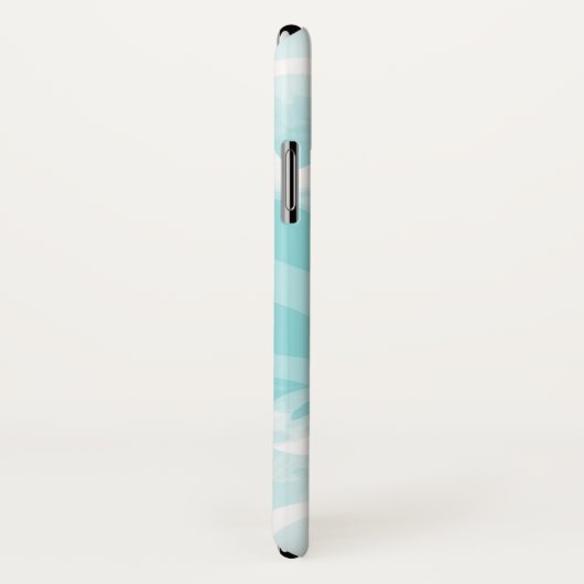 Coques Case-Mate iPhone Boucles Chic Pastel Bleu Aquarelle Avec Nom (Dos/Droite)