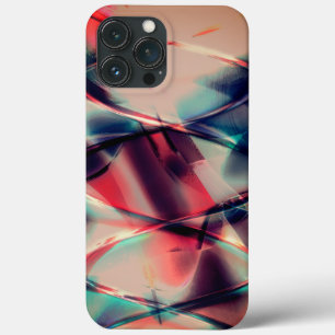 Case-Mate iPhone Case Boucles rustiques sur taché rouge et bleu arrière