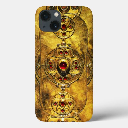 COQUES Case-Mate iPhone BOUCLIER ANTIQUE CELTIQUE AVEC PIERRES DE GEM RUBY (Verso)