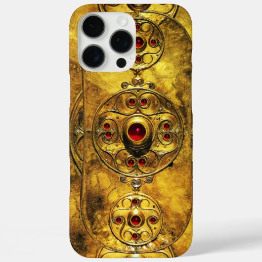 COQUES Case-Mate iPhone BOUCLIER ANTIQUE CELTIQUE AVEC PIERRES DE GEM RUBY (Verso)