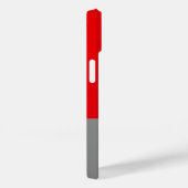 Coques Case-Mate iPhone Bouclier avec sur fond Crimson et Silver Grey (Verso / Droite)