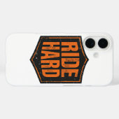 Coques Case-Mate iPhone Bouclier de moto Grunge "Ride Hard" (Verso (horizontal))