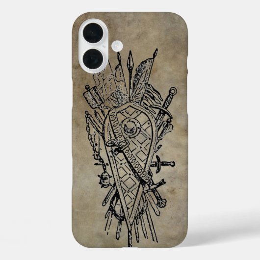 Coques Case-Mate iPhone Bouclier des épées Faux Cuir (Verso)