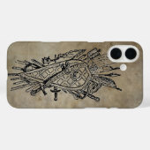 Coques Case-Mate iPhone Bouclier des épées Faux Cuir (Verso (horizontal))