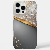 Coques Case-Mate iPhone Bouclier d'étincelles noir et or (Verso)